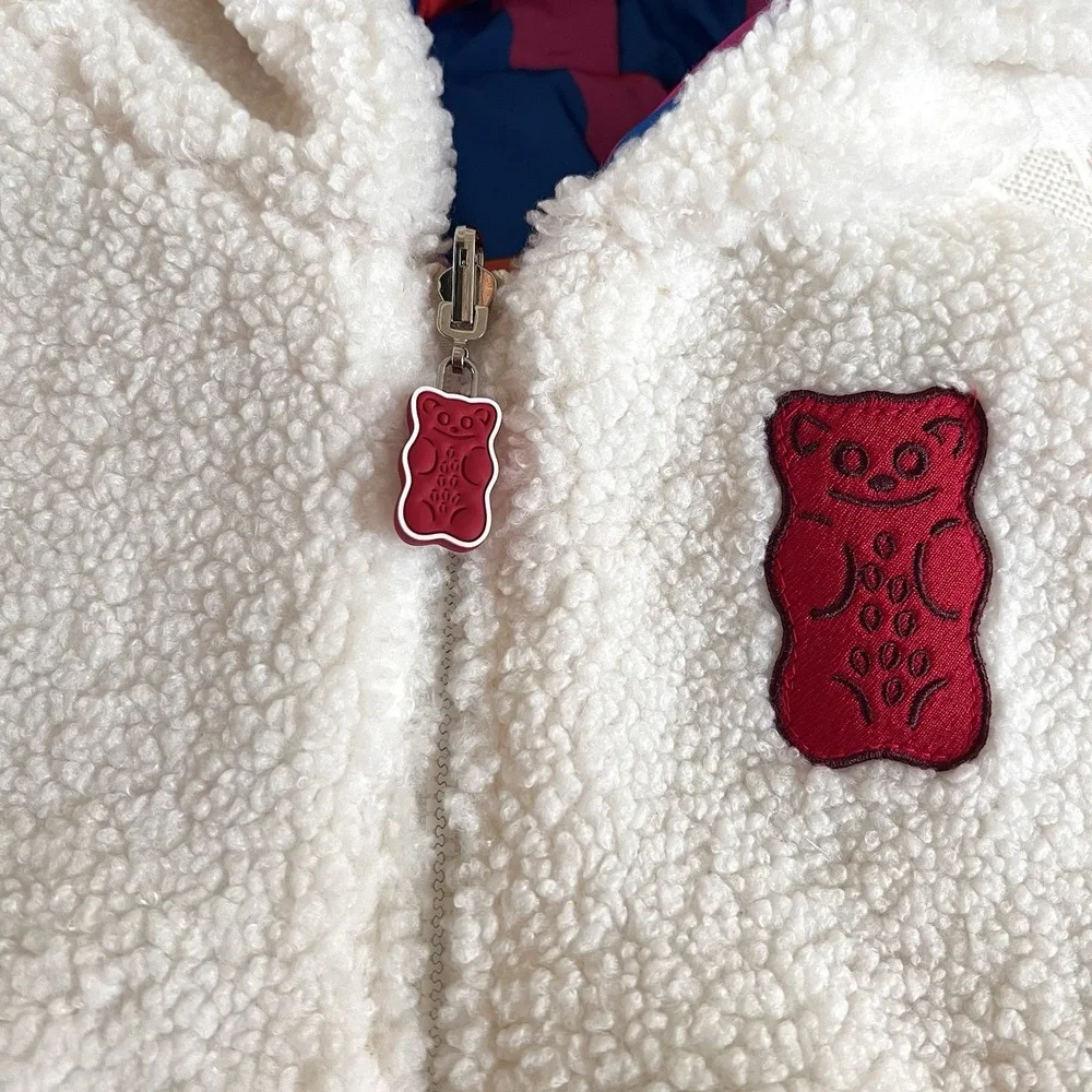 JCPenney Haribo Gummy Bear Vest Reversible 4T Kids Hood Ears‎ Unisex Zip Jacket